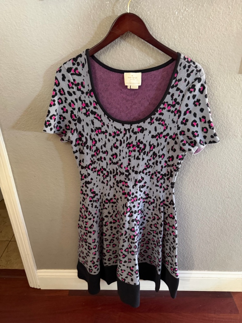 kate spade Purple and Black Knit Dress